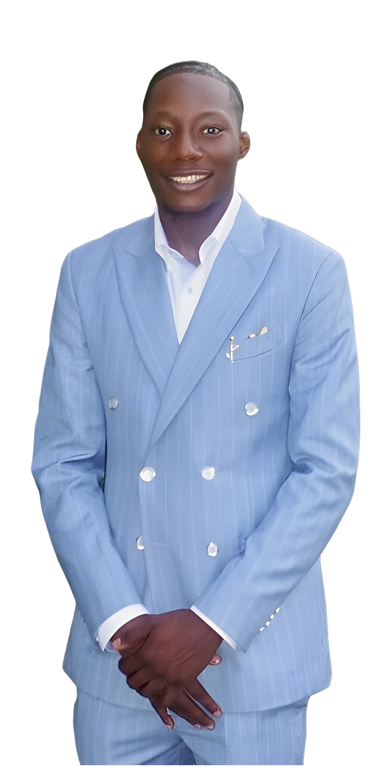 Kenny as a company owner in a suit
